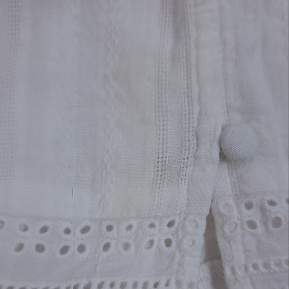 Express Embroidered Off White Cotton Top Size XS - Picture 11 of 14